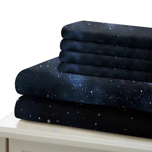 Parure de lit microfibre 220x240 cm avec housse de couette 3D imprimée Starburst - 7