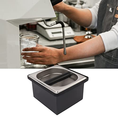 Miniatura 5 de Caja Para Posos Café, Café Knock Box, Contenedor De Golpear De Café Expreso De Acero Inoxidable Con Barra De Golpe De Goma Extraíble Y Base Antideslizante Pequeño