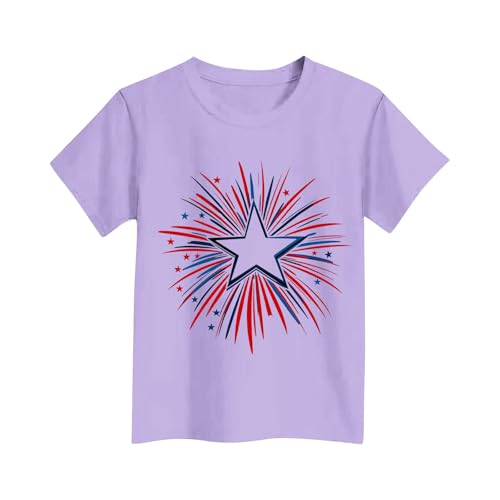 Girls 4th of July T Shirt Star Graphic Tees Shirts Summer Short Sleeve Patriotic Tshirts Tops 20252