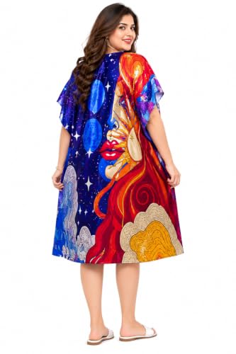 Image of Onekbhalo Women Cotton Night Dress Printed Culf Length Night Gown Short Nighty