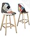 Chaise de Bar Patchwork Tissu rembourré Slick - Lot de 2 (Patchwork)