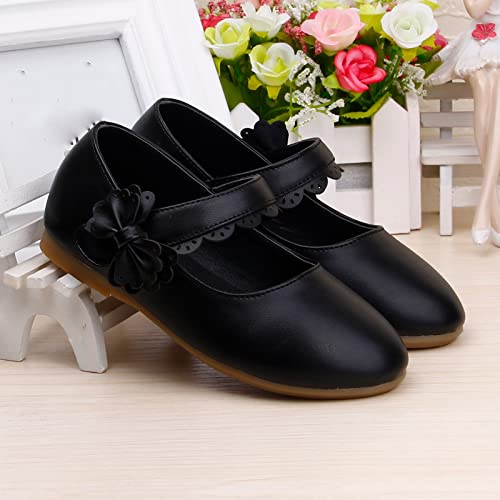 Girls Dress Shoes Toddler Flower Girl Little Kids Mary Jane Ballet Flats Bow Wedding School Party Communion Shoes2