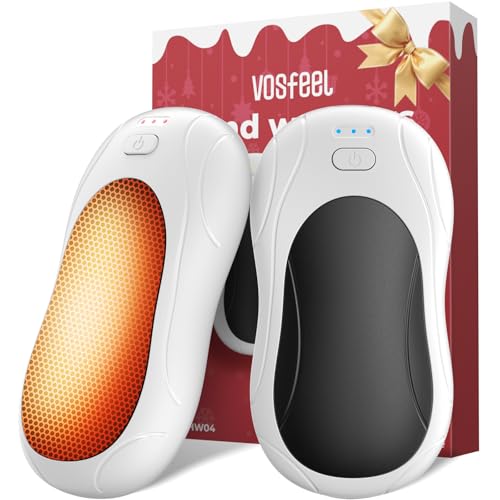 VOSFEEL Elektrischer Handwärmer 2er-Pack, Handwärmer Magnetische Tragbare 6000mAh, 3 Einstellbaren Heizmodi USB Wiederaufladbar… – Ansicht 1