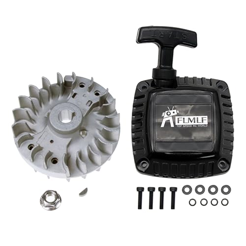 FLMLF Pull Starter (Metal Claw Centered) and Flywheel for Zenoah CY 23cc~36cc Engine for 1/5 HPI ROVAN KM Baja LT FG DBXL GoPed RedCat Rc Car Parts