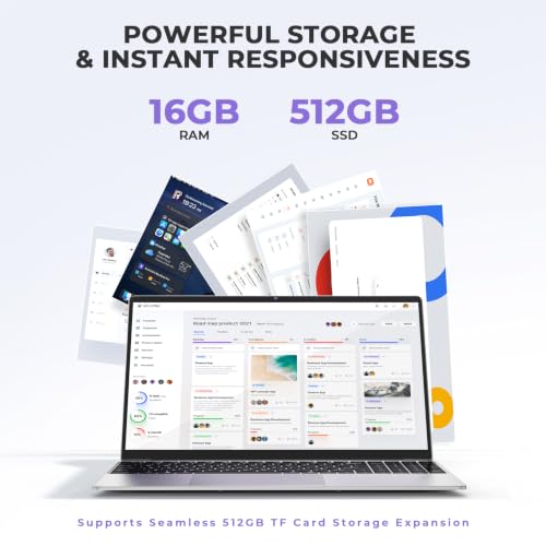 Image of 2026 Windows 11 Pro Business Laptop Computer, 15.6 inch FHD IPS, 16GB RAM 512GB SSD, Core M3 (Beats N4000), Lightweight Portable, Ideal for Students & Business
