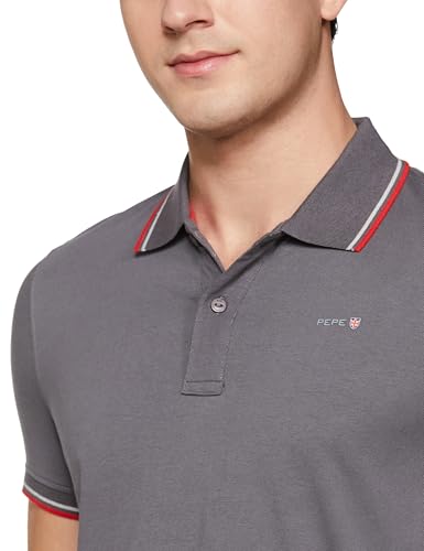Image of Pepe Jeans Men Cotton Solid Regular Fit T-Shirt
