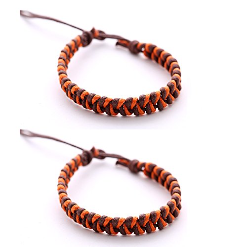Preisvergleich Produktbild DonDon 2 bunte Unisex Freundschaftsarmbänder bzw. Partnerarmbänder