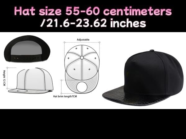 Men's hat OTF Hip hop Flat Brim Cap, Adjustable Sports Cap, Baseball Cap, Size 7 3/8 - Image 7