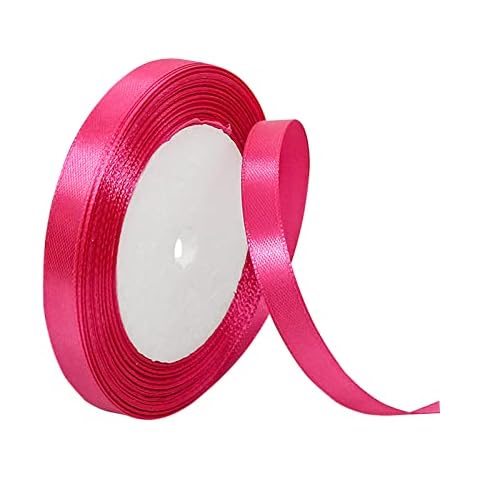 Hot Pink Satin Ribbon for Crafting and Gifts Cover