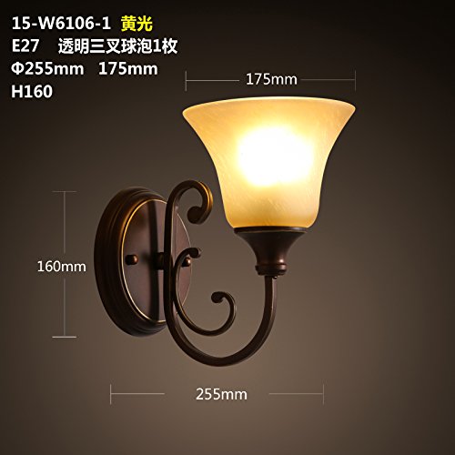 Modern Minimalist Rustic Wall Lamp for Bedroom,Living Room,Hallway Kc Retro Wall Lamp Country Restaurant Corridor Balcony Hotel Engineering Model Room Candle Wall Lamp,W6106-1 with E27 Yellow Light