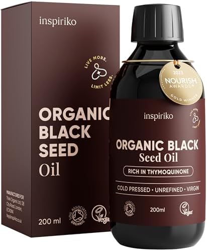 Black Seed Oil Organic Cold Pressed. Up to 5X Strength. Award Winning Organic Black Seed Oil - Known as Cumin, Cold Pressed Nigella Sativa, and Kalonji, 200 ml