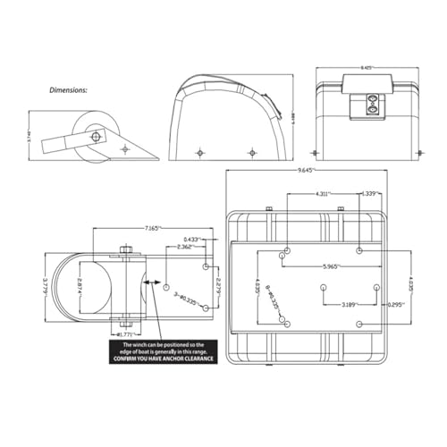 Winche eléctrico para anclas de barco 45lbs 12V inalámbrico miniatura 5