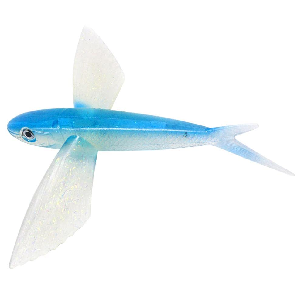 21cm 124g Bionic Flying Fish Señuelos de pesca artificial suave cebo (azul)