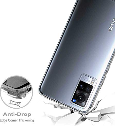 Image of Soft Flexible Silicone Back Cover Compatible with Vivo X60, Transparent Case