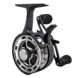 FREE FISHER Ice Fishing Reels 3.2:1 Gear Ratio Ultra Smooth 3+1Ball Bearings Strength CNC-machined Aluminum Inline Ice Fishing Reel Black Left Hand Retrieve