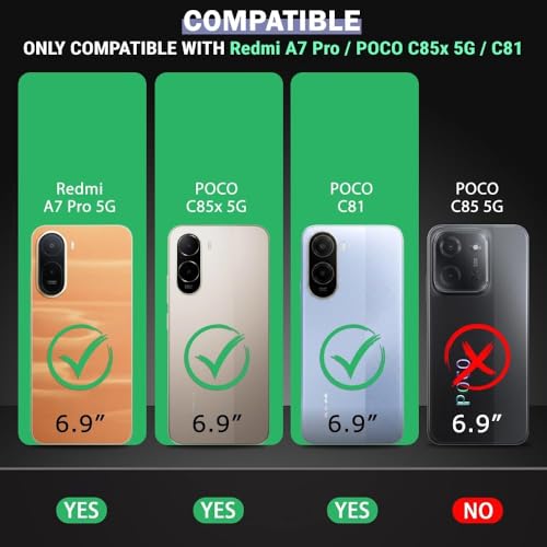 Image of COVERBLACK Flexible Clear Rubber Case Back Cover Compatible for Poco C81 4G / Poco C85x 5G - Transparent