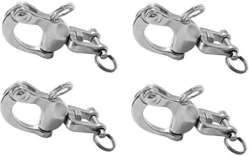 Marine Part Depot Four Stainless Steel Tack Shackles w/Clevis 3-1/2