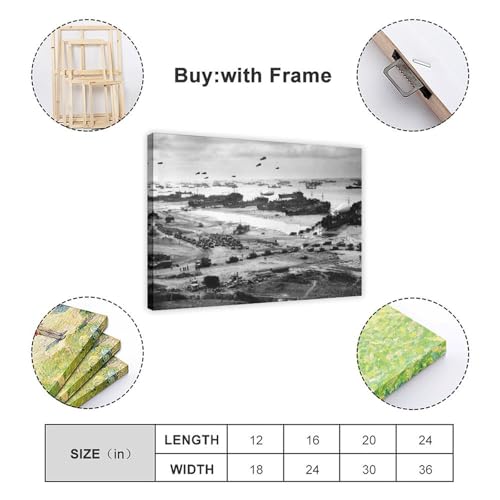 Impression toile Operation Overlord World War 2 cadre suspendre - 2