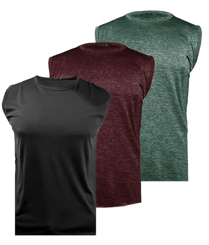 Kit 3 Camisetas Regata Machão Dry Fit Masculina Treino Academia F...