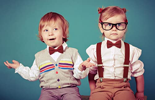 Image of Bow Tie House Mens Bowties Pre-tied Shape Clip on Bowtie Solid Men Formal Wear for kids, baby boys, toddler any age bow ties