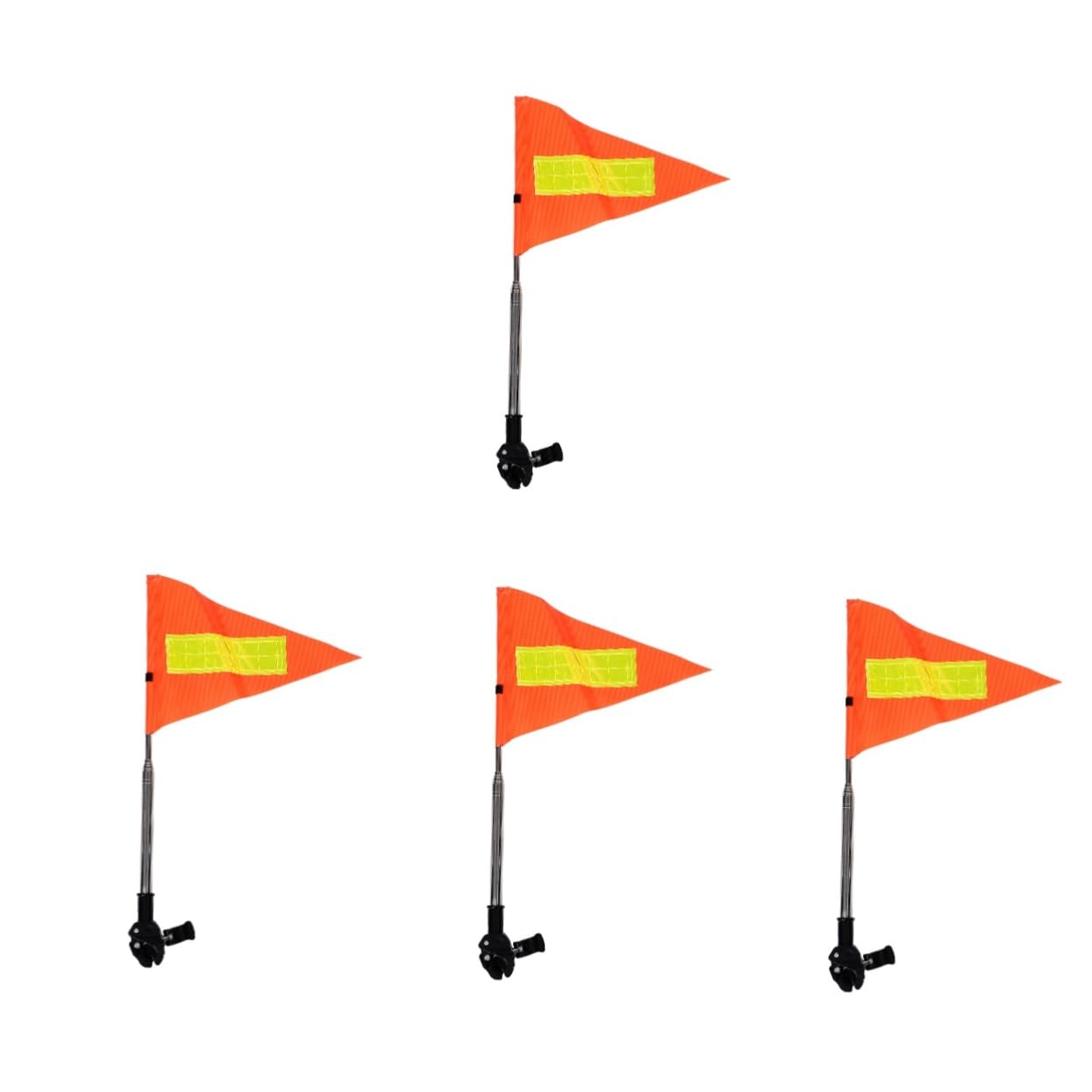 GRIRIW 4pcs Safety Flag for Wheelchair Telescopic Golf Cart Flag Reflective Accessory