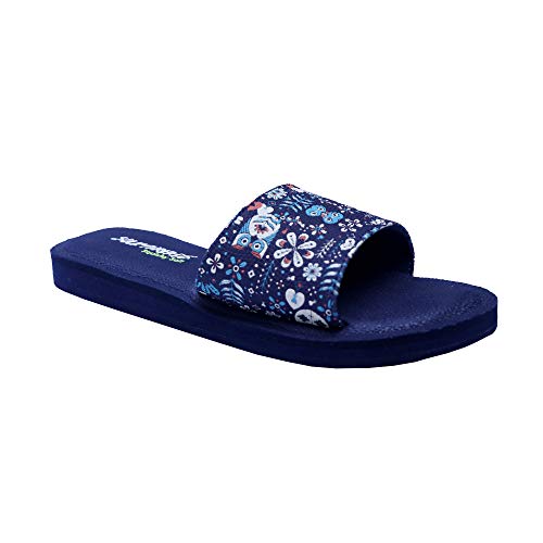 Image of SOLETHREADS SQUISHY DOODLE | Super Soft | Comfort | Cushion | Bounce Back | Durable | Handcrafted Upper | Outdoor | Slippers | T-Strap | Flip Flops for Women