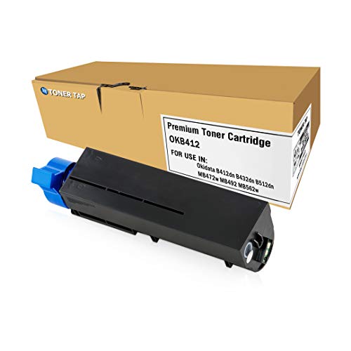 Toner Tap OKB412 for Oki 45807105 Compatible with Okidata B412dn B432dn B512dn MB472w MB492 MB562w (High Yield)