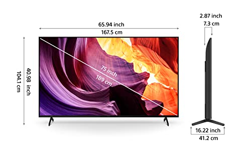 Image of Sony Bravia 189 cm (75 inches) 4K Ultra HD Smart LED Google TV KD-75X80K (Black)