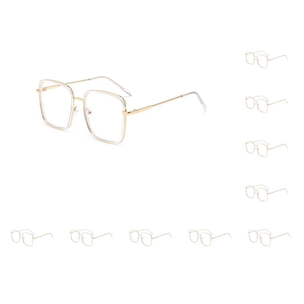 Telaio per occhiali da computer oversize resistente e robusto per il massimo comfort e protezione, telaio quadrato per occhiali grande trasparente