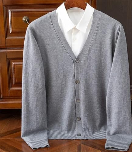 Men's Slim Fit Cardigan Sweater, Fall Knit V-Neck Basic Elastic Casual Button-Down3