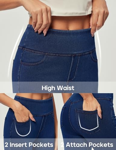 Heathyoga Stretchy High Waisted Jeans for Women Pull On Jeggings for Women Tummy Control Skinny Jeans Leggings Trendy4