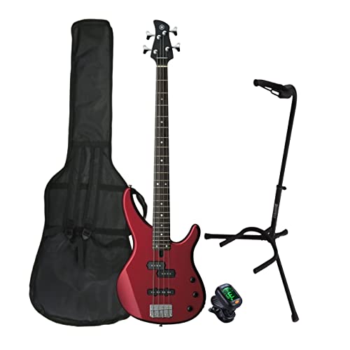 Yamaha Trbx174 Paquete Bajo Rojo Funda Afinador Y Base