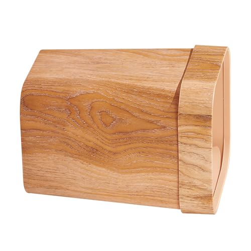 Poubelle motif bois style rétro pour apporter du cachet à votre pièce