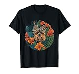 Photo Gallery amante del cane donne sorridente yorkshire terrier fiori floreale maglietta Photo Gallery amante del cane donne sorridente yorkshire terrier fiori floreale maglietta