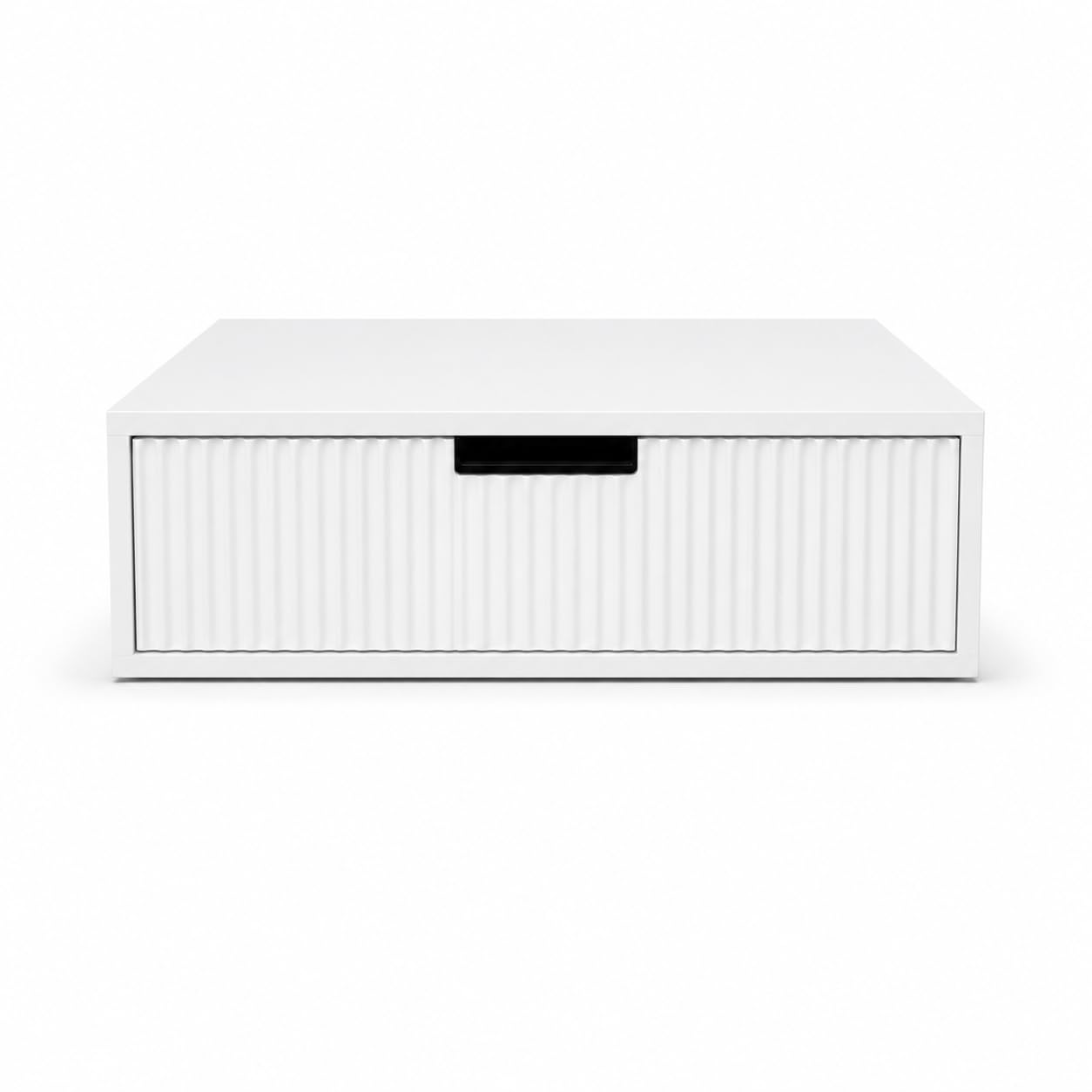 Porta Capsule Caffè Organizer con 3 Scomparti, Coffee Station in Legno, Contenitore per Capsule e Cialde Caffè, Portacialde da Appoggio 30x30x10 cm (Bianco)