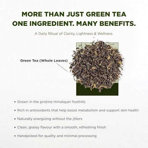 Image of CHAYAM Himalayan Green Tea | Pure Whole Leaves | Refreshing Loose Leaf Tea (50g) | Supports Metabolism and Weight Loss | Enjoy Hot or Iced