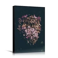 Canvas Wall Art Pink Petals Colorful Farmhouse/Country Floral Multicolor Patterns Photography - 12x18 inches