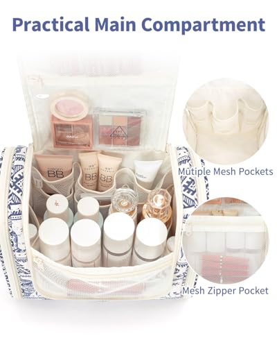 Image of Hanging Travel Toiletry Bag Cosmetic Make up Organizer for Women and Men, Elephant (Large),