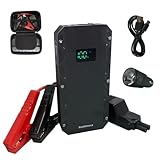 カシムラ(Kashimura)ジャンプスターター12000mAh 車のバッテリー上がり対策 ガソリン車7L、ディーゼル車6L対応 保護回路機能内蔵のケーブル LEDライト搭載 NKD-239