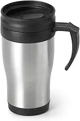 Caneca Termica Cerveja Cafe Copo Termico Com Tampa Com Alça Inox Parede Dupla 400ml (Liso)