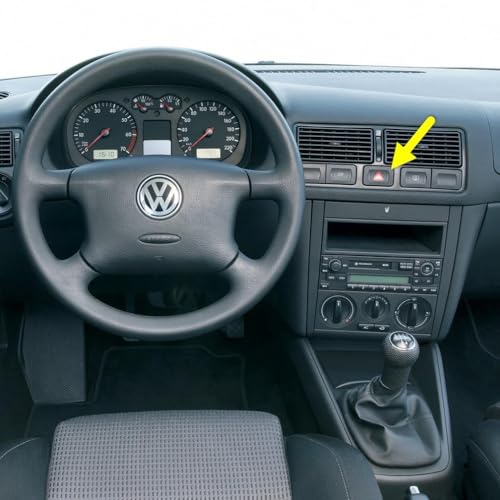 VW Golf 4 1998-2004 Uyumlu 1J0953235J Kırmızı Üçgen Dörtlü Flaşör Düğmesi