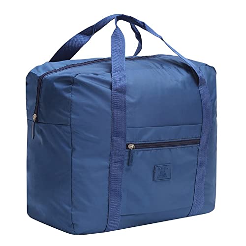 Bolsa multifunción portátil plegable bolsas de viaje de nylon bolsa impermeable de gran capacidad equipaje de mano viaje de negocios bolsas de viaje, Navy Cover