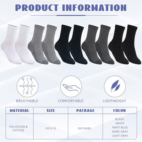Winter Thermal Socks Bulk for Homeless Donations Moisture Wicking Crew Socks for Unisex Adult Men2