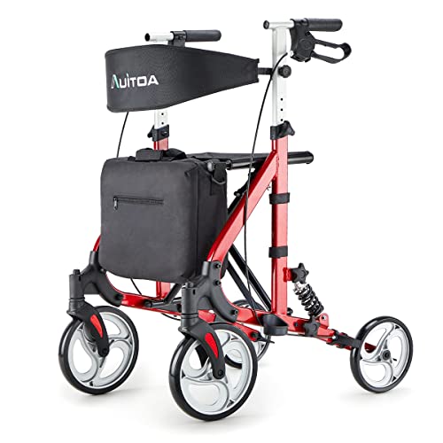 Auitoa Rollator Walker for Seniors with Shock Absorber, Rolling Walker