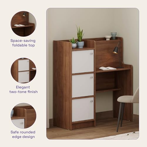 Image of Wakefit Orvon Engineered Wood Study Table - Columbain Walnut