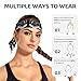 OXJOIIS Boys Girls Sports Sweat Band, Multipurpose Long Head Ribbon for Sports Workout Spa, Fashion White Piano Keys With Musical Notes Black Headdress Hand Decor
