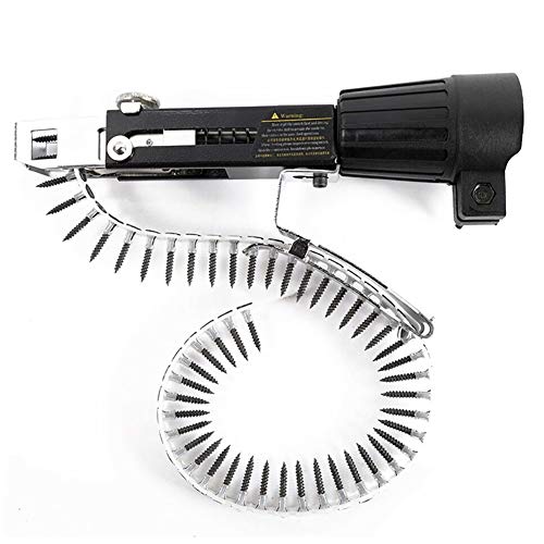 Doolland Automatic Screw Spike Chain Nail Gun Adapter Screw Gun for Diameter 45.5-46.5mm Electric Drill Woodworking Tools Cordless Power Drill Attachments