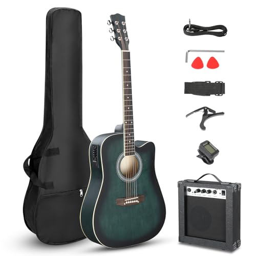 Ktaxon 41 Acoustic Electric Guitar Kit with Amp