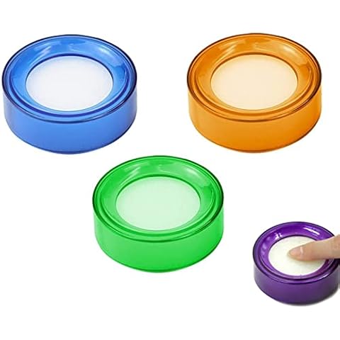 Fingeranfeuchter,Finger Benetzung Schwamm,Finger Nass Schwamm,Fingerbefeuchter Büro,Office Count Fingerbefeuchter,Kunststoff-Rundgehäuse Schwamm-Finger-Nass-Luftbefeuchter,Zum Berechnen von Papier Cover