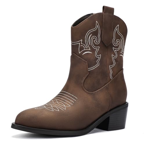 DOBOLIN Brown Cowboy Boots 9W